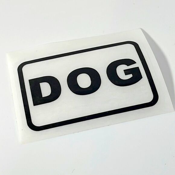 NWT DOG Clear Transparent Vinyl Sticker - Picture 2 of 3